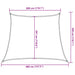 Pânză parasolar, gri deschis, trapez, 3/4x3 m, HDPE, 160 g/m² - WALTI WALTI