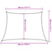 Pânză parasolar, gri deschis, 4/5x3 m, HDPE, 160 g/m², trapez - WALTI WALTI