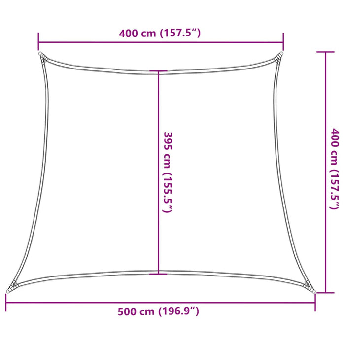 Pânză parasolar, gri deschis, 4/5x4 m, HDPE, 160 g/m², trapez WALTI