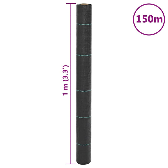 Membrană antiburuieni, negru, 1x150 m, PP - WALTI WALTI