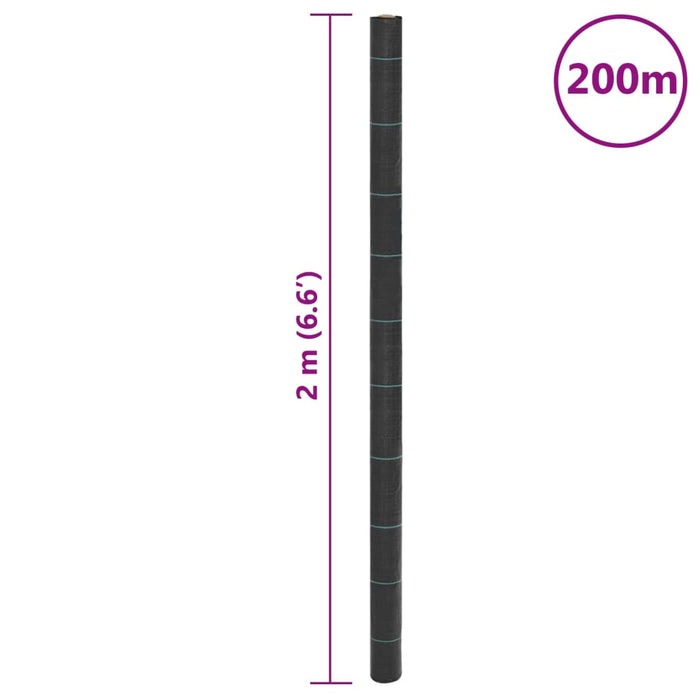 Membrană antiburuieni, negru, 2x200 m, PP - WALTI WALTI