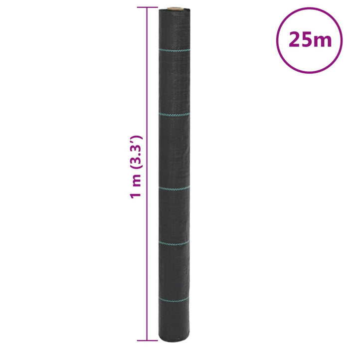 Membrană antiburuieni, negru, 1x25 m, PP - WALTI WALTI