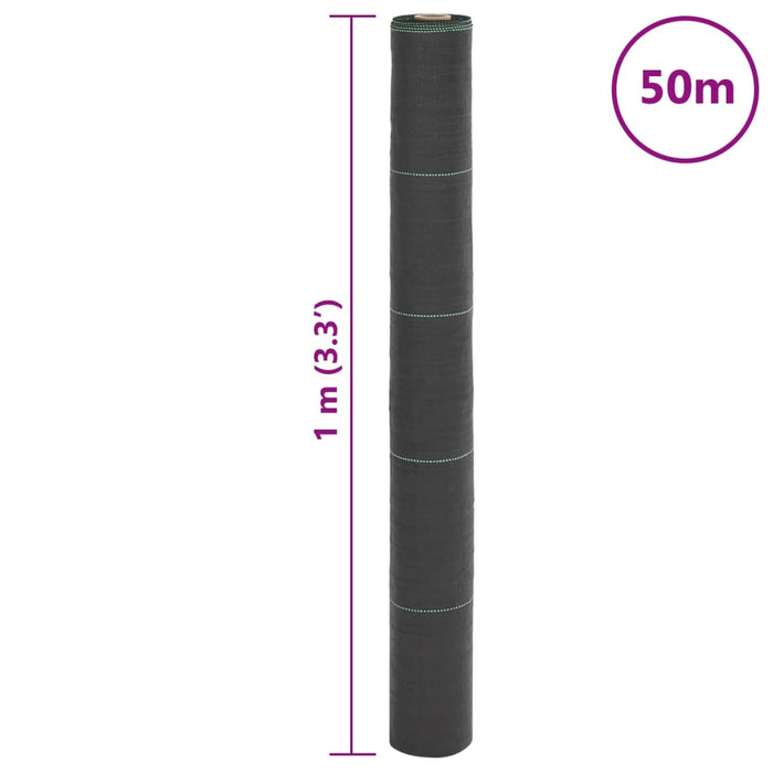 Membrană antiburuieni, negru, 1x50 m, PP - WALTI WALTI