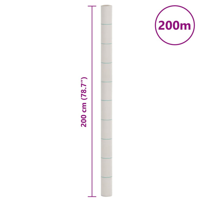 Membrană antiburuieni, alb, 2x200 m, PP - WALTI WALTI