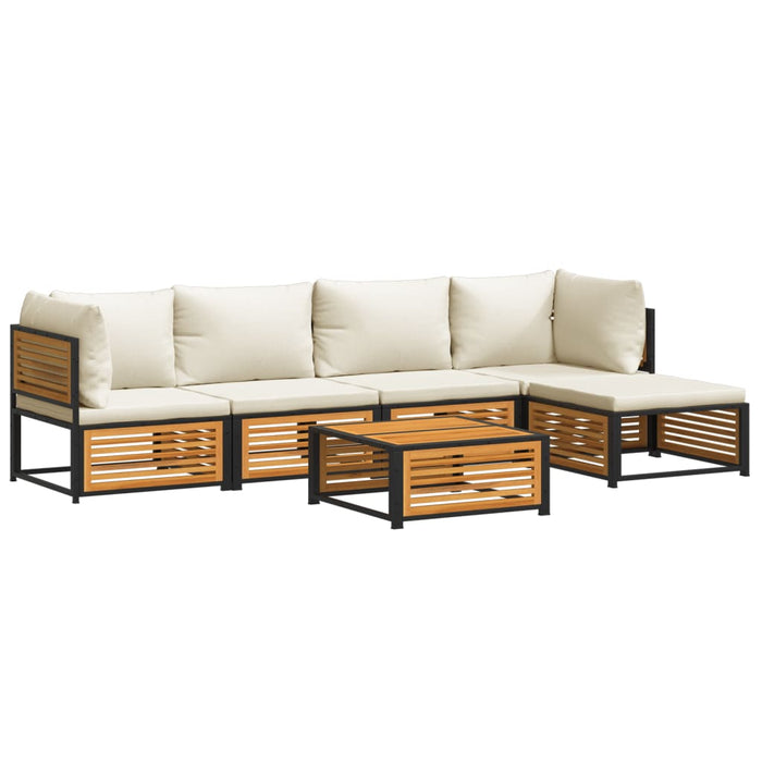 Set de canapele grădină cu perne, 6 piese, lemn masiv acacia - WALTI WALTI