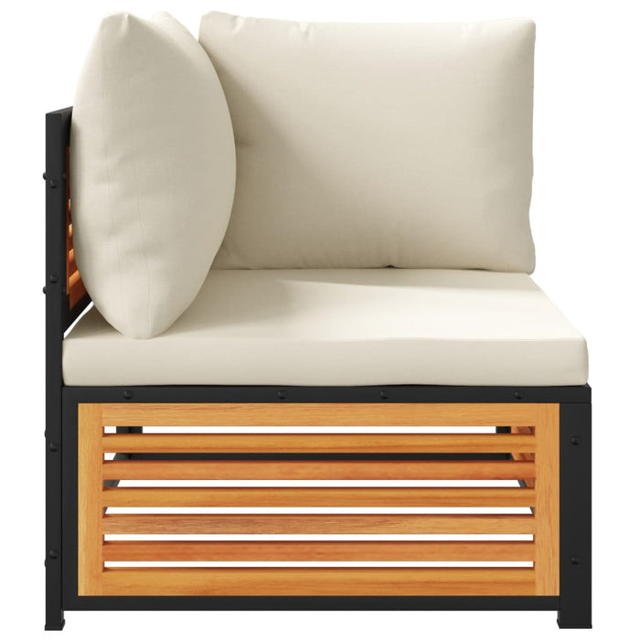 Set canapea de grădină, 2 piese, cu perne, lemn masiv de acacia - WALTI WALTI