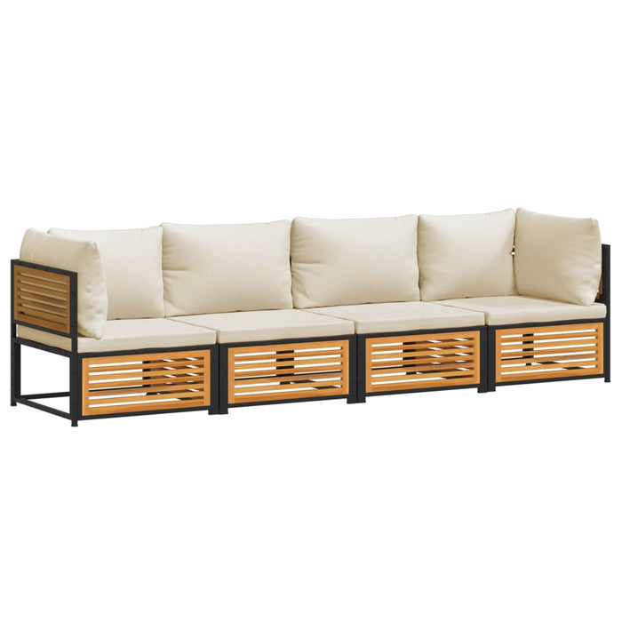 Set canapele de grădină cu perne, 4 piese, lemn masiv de acacia - WALTI WALTI