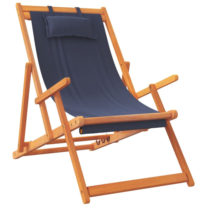 Scaune de plajă pliante, 2 buc., albastru, material textil - WALTI WALTI