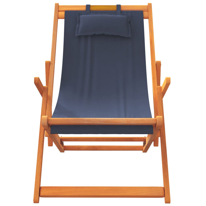 Scaune de plajă pliante, 2 buc., albastru, material textil - WALTI WALTI