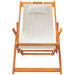 Scaune de plajă pliante, 2 buc., crem, material textil - WALTI WALTI
