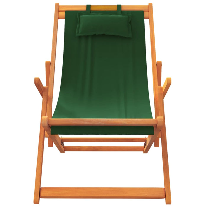 Scaune de plajă pliante, 2 buc., verde, material textil - WALTI WALTI