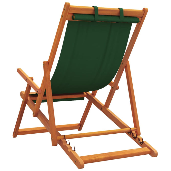 Scaune de plajă pliante, 2 buc., verde, material textil - WALTI WALTI