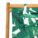 Scaune de plajă pliabile 2 buc model frunze, textil/lemn masiv - WALTI WALTI