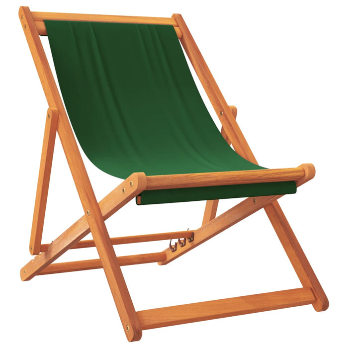 Scaune de plajă pliante, 2 buc., verde, material textil - WALTI WALTI