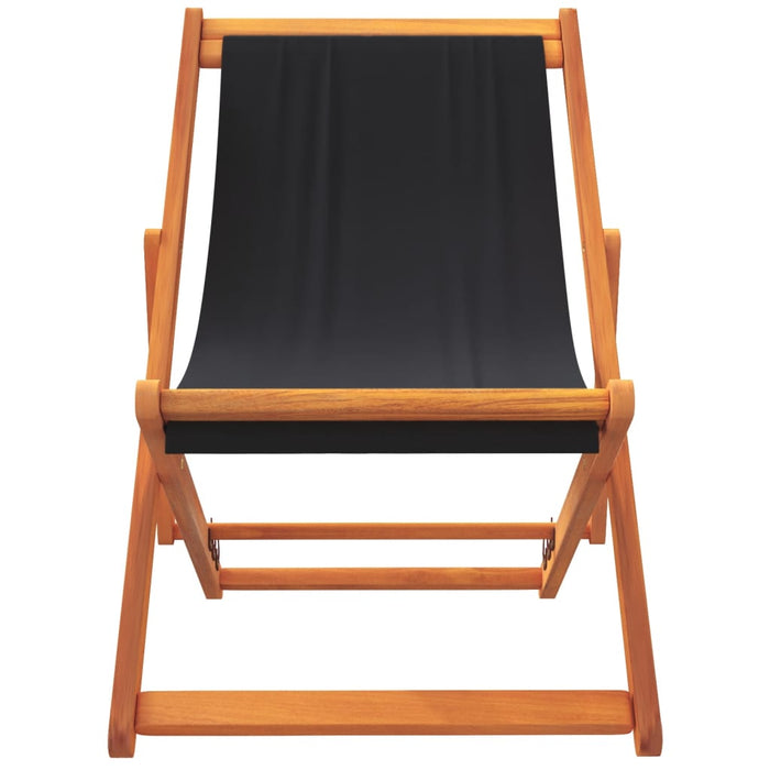 Scaune de plajă pliante, 2 buc., negru, material textil - WALTI WALTI