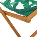 Scaune de plajă pliabile 2 buc model frunze, textil/lemn masiv - WALTI WALTI