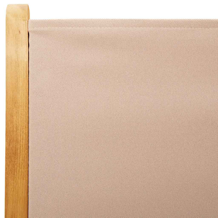 Scaune pliante rabatabile, 6 buc., material textil taupe și lemn masiv WALTI