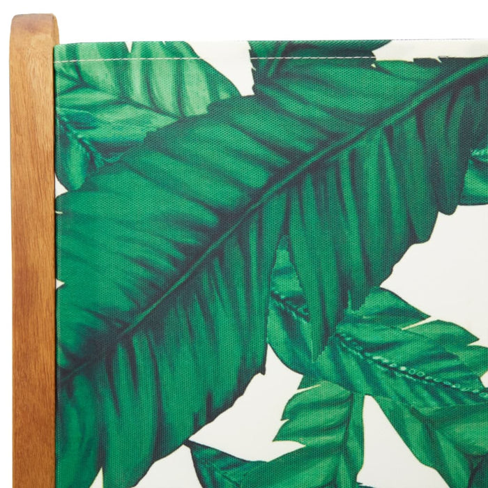 Scaune de grădină rabatabile 6 buc., textil verde/lemn masiv - WALTI WALTI