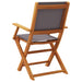 Scaune de grădină pliabile 4 buc., textil antracit/lemn masiv - WALTI WALTI