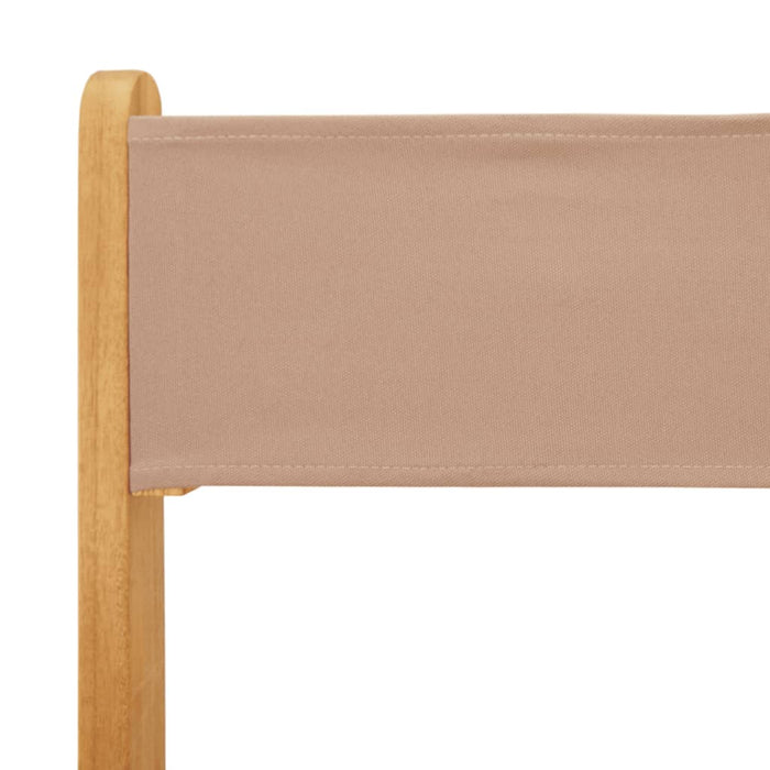 Scaune de grădină pliabile 6 buc., textil taupe/lemn masiv - WALTI WALTI