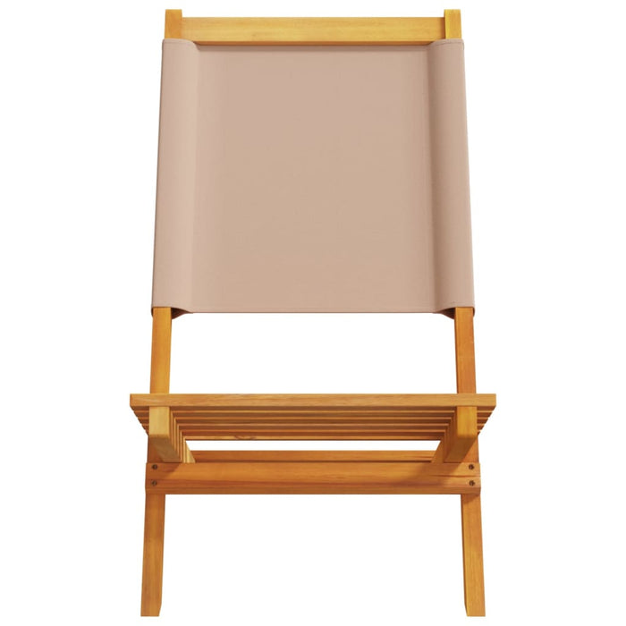 Scaune pliante 6 buc. material textil taupe și lemn masiv WALTI