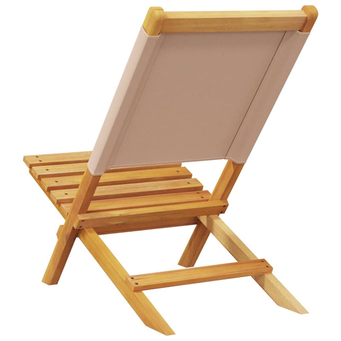 Scaune pliante 6 buc. material textil taupe și lemn masiv WALTI