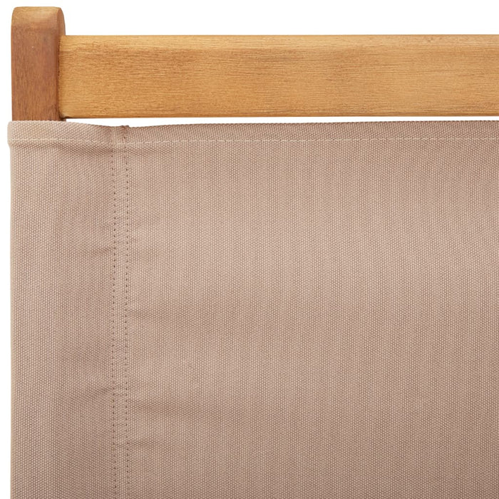 Scaune pliante 6 buc. material textil taupe și lemn masiv WALTI