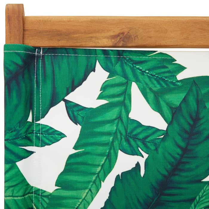 Scaune de grădină pliabile 4 buc., textil verde/lemn masiv - WALTI WALTI