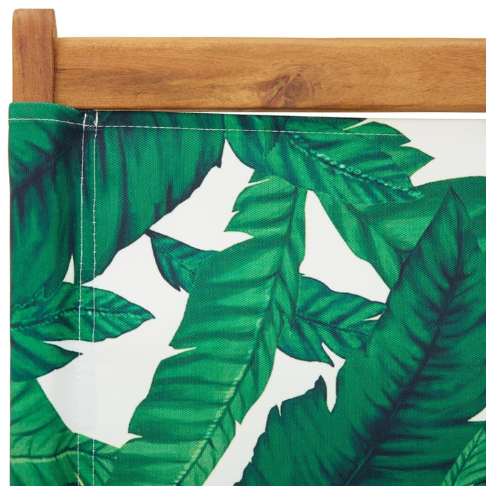 Scaune de grădină pliabile 8 buc., textil verde/lemn masiv - WALTI WALTI
