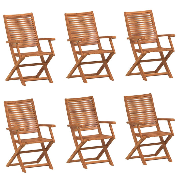 Scaune de grădină pliante, 6 buc. 57x66x95 cm lemn masiv acacia - WALTI WALTI