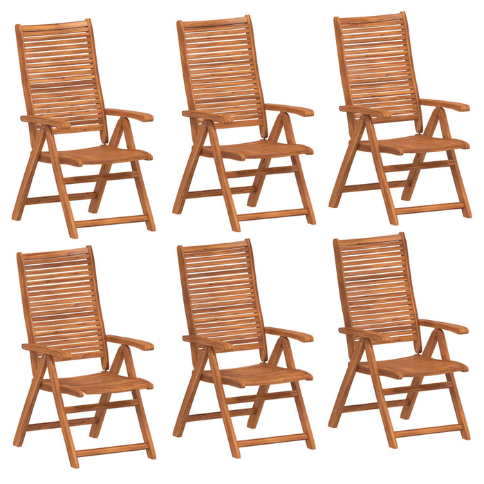 Scaune grădină rabatabile 6 buc. 56x72x107 cm lemn masiv acacia - WALTI WALTI