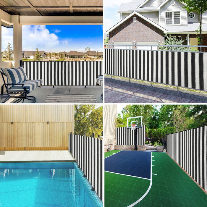 Plasă protecție intimitate antracit/alb 1,2x25 m HDPE 150 g/m² - WALTI WALTI