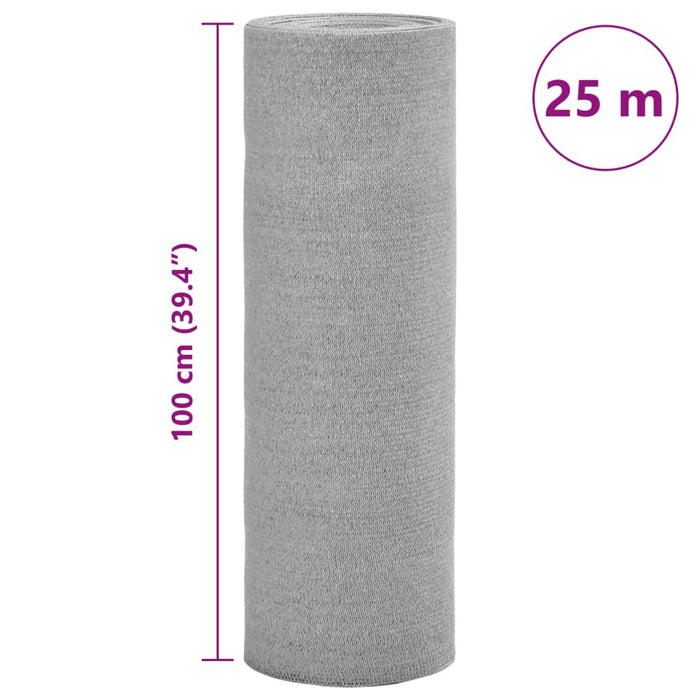 Plasă de protecție intimitate gri deschis 1x25 m 195 g/m² HDPE - WALTI WALTI