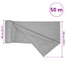 Plasă protecție intimitate gri deschis 1,8x50 m HDPE 195 g/m² - WALTI WALTI