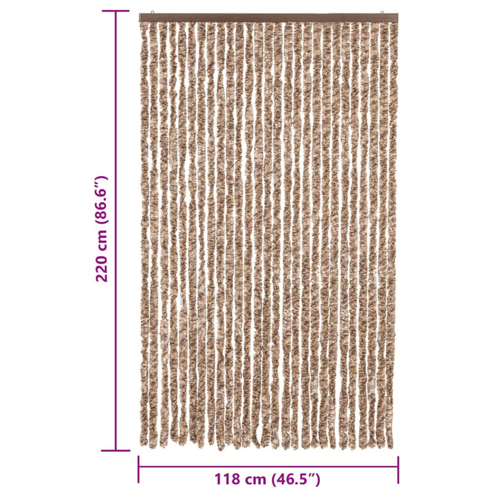 Perdea pentru insecte, bej și maro închis, 118x220 cm, chenille - WALTI WALTI