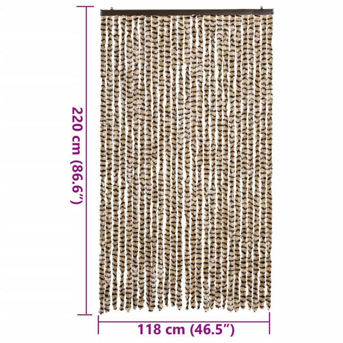 Perdea pentru insecte, bej și maro, 118x220 cm, chenille - WALTI WALTI