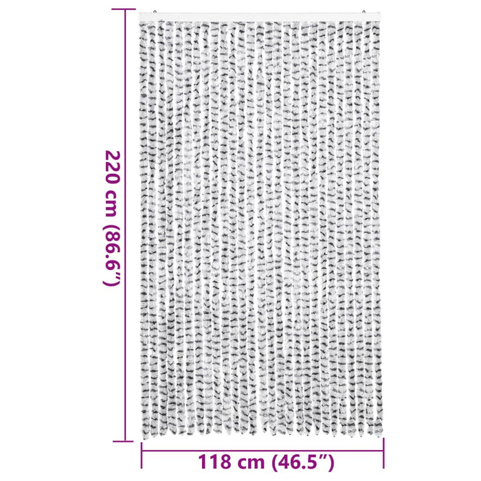Perdea de insecte gri deschis & gri închis 118x220 cm chenille - WALTI WALTI