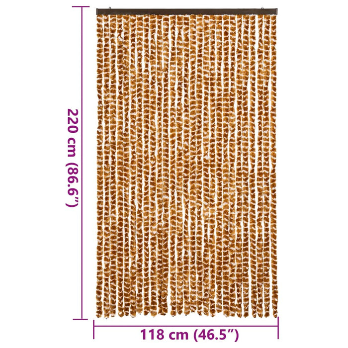 Perdea pentru insecte, ocru și alb, 118x220 cm, chenille - WALTI WALTI