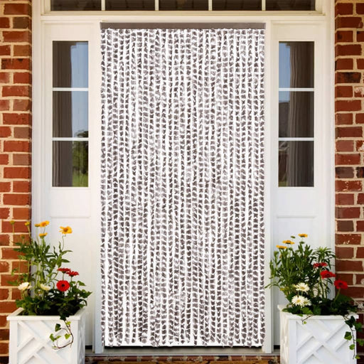 Perdea pentru insecte, gri taupe și alb, 118x220 cm, chenille - WALTI WALTI