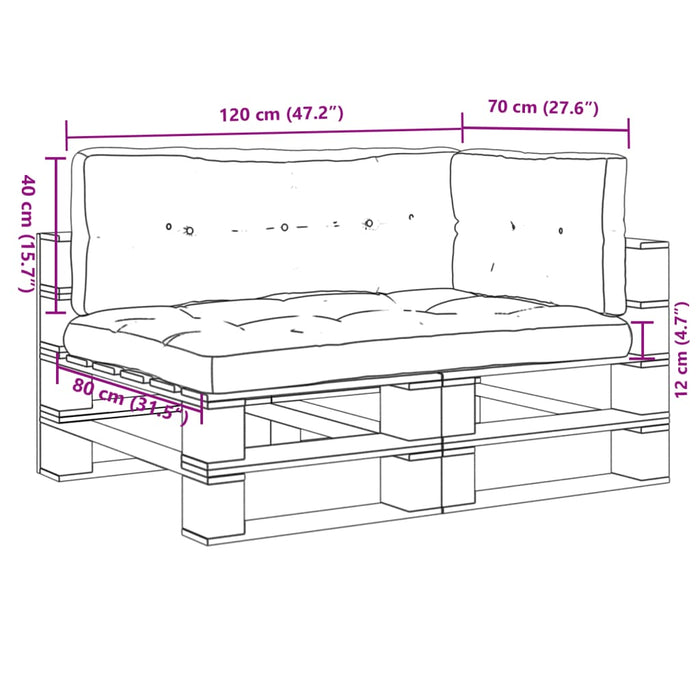 Perne de paleți, 3 buc., gri, material textil - WALTI WALTI