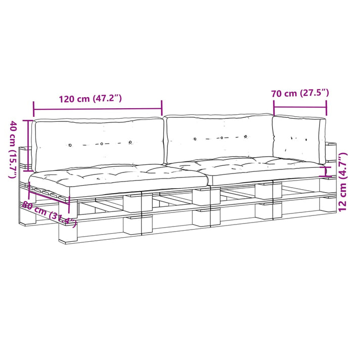Perne de paleți, 5 buc., roșu, material textil - WALTI WALTI