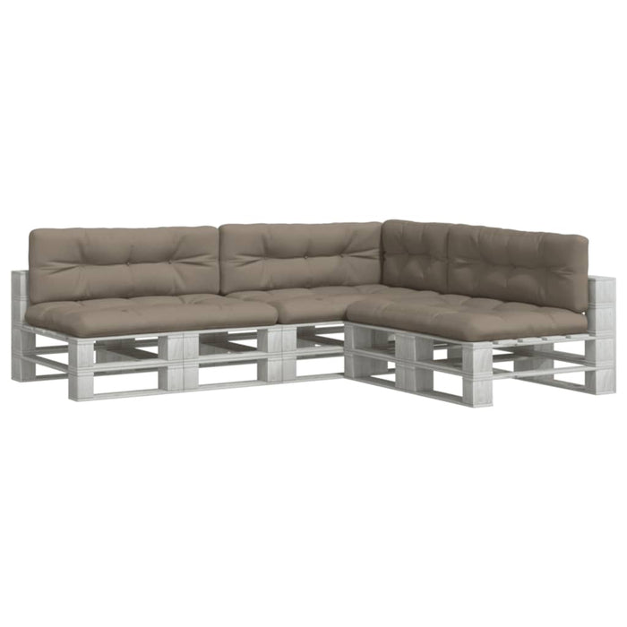 Perne de paleți, 7 buc., gri taupe, material textil WALTI