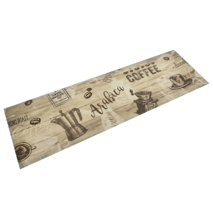 Covor de bucătărie lavabil Coffee, maro, 45x150 cm, catifea WALTI