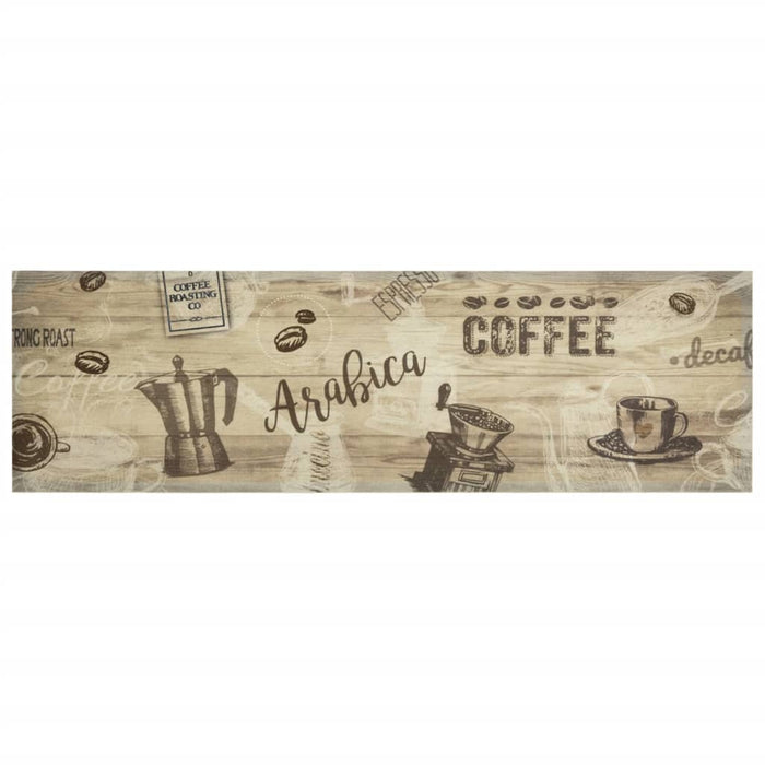 Covor de bucătărie lavabil Coffee, maro, 45x150 cm, catifea WALTI