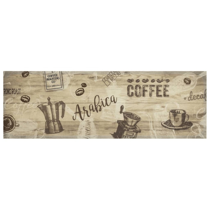 Covor de bucătărie lavabil Coffee, maro, 60x180 cm, catifea - WALTI WALTI