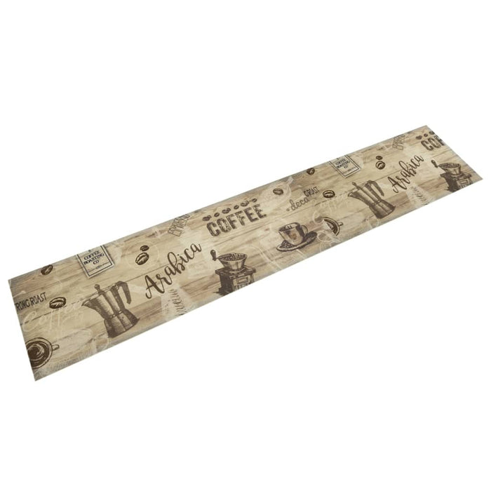 Covor de bucătărie lavabil Coffee, maro, 60x300 cm, catifea WALTI