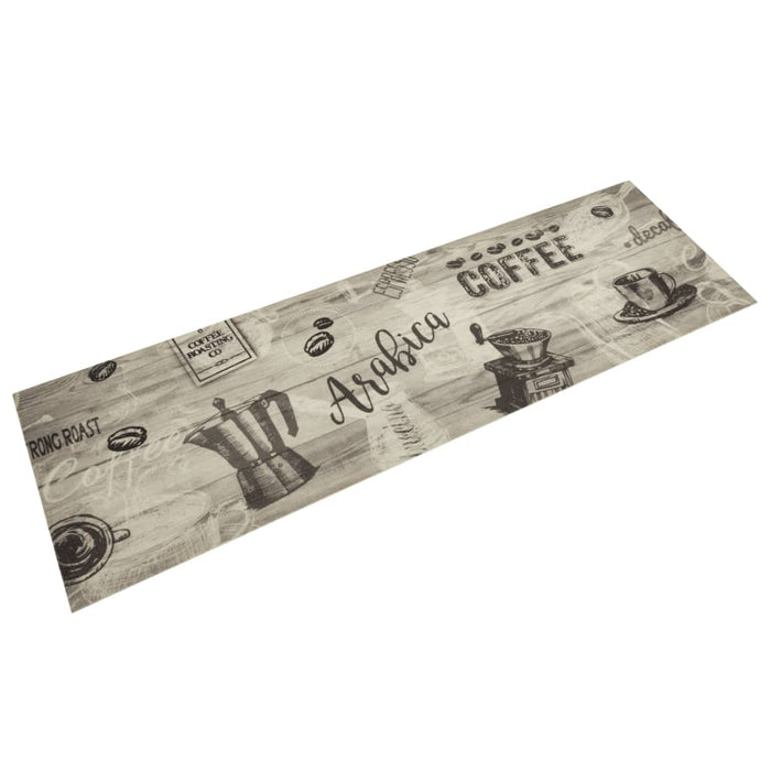 Covor de bucătărie lavabil Coffee, gri, 45x150 cm, catifea - WALTI WALTI