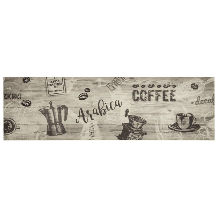 Covor de bucătărie lavabil Coffee, gri, 45x150 cm, catifea - WALTI WALTI