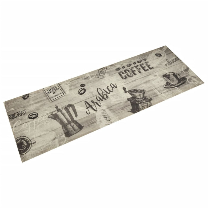 Covor de bucătărie lavabil Coffee, gri, 60x180 cm, catifea - WALTI WALTI
