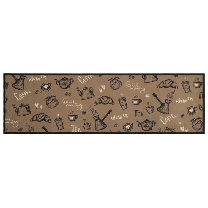 Covor de bucătărie lavabil Morning, maro, 45x150 cm, catifea WALTI